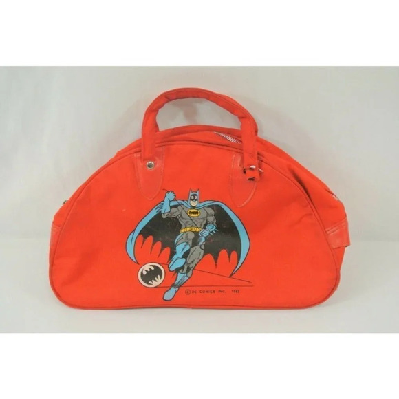undefined Other - Batman Handbag Duffle Red Kids  Pouch Doctor DC Comics 1982 Vtg